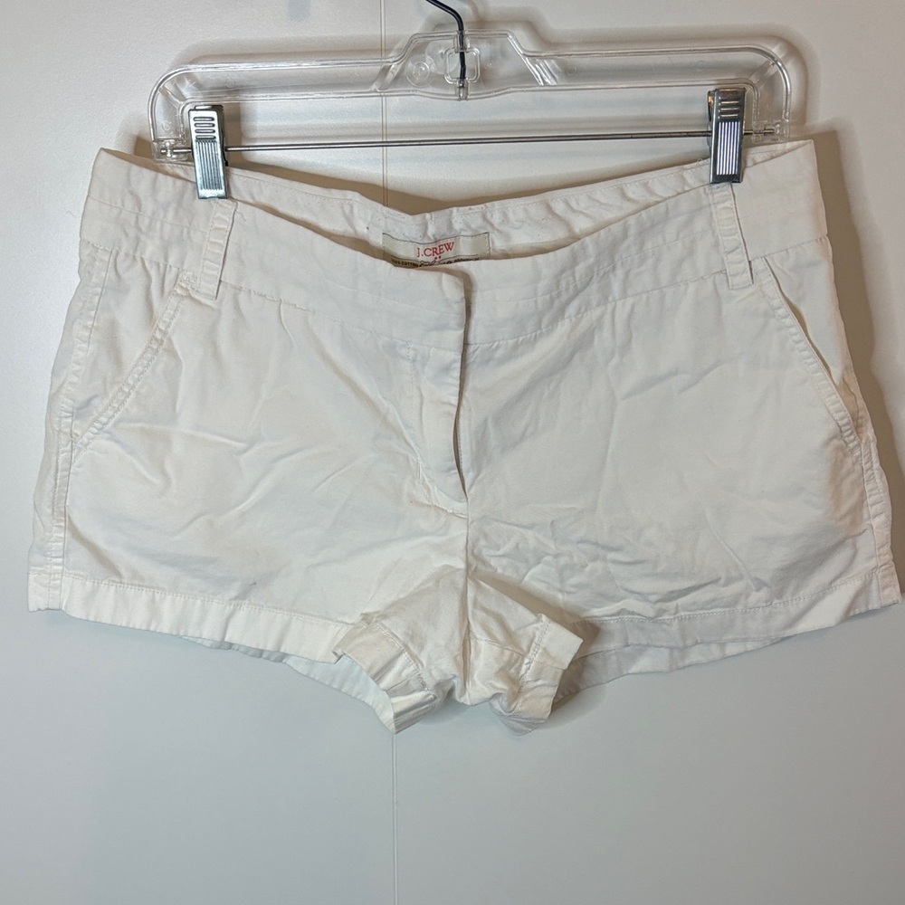 J. Crew Women's White Broken-In Chino Shorts